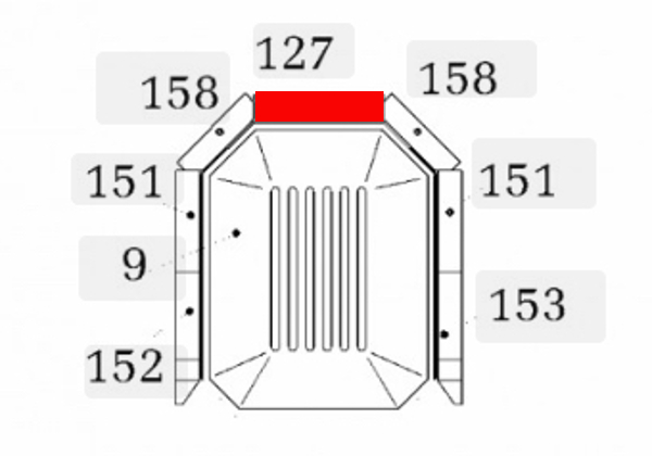 Haas+Sohn Verona 263.15 Rückwandstein mittig Feuerraumstein