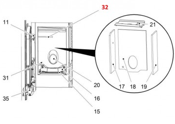 Haas-Sohn Pelletto II 434.08 Vlamtemperatuursensor