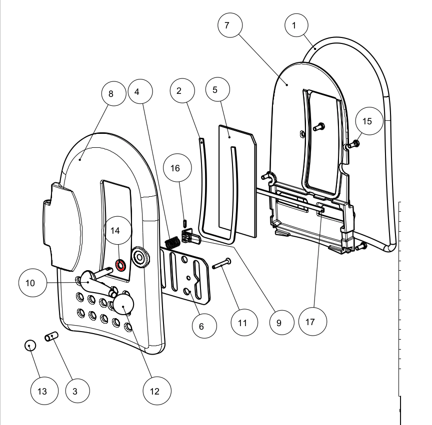 Austroflamm G1 Sluitring Deurklink