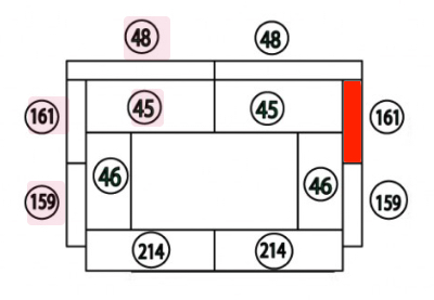 Haas-Sohn Grado 252.17 Zijsteen rechts achteraan