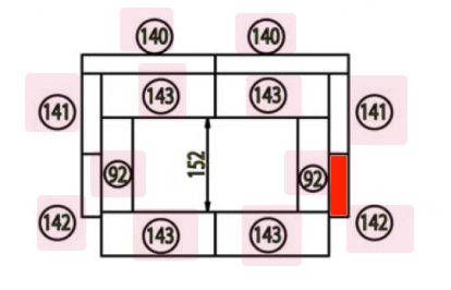 Haas-Sohn Grado 252.15 Zijsteen rechts voorkant