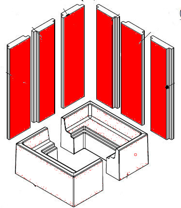 Spartherm Piko L Zijsteen Set A