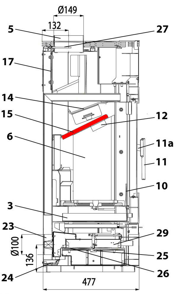 Haas-Sohn I 3020 vlamplaat onder