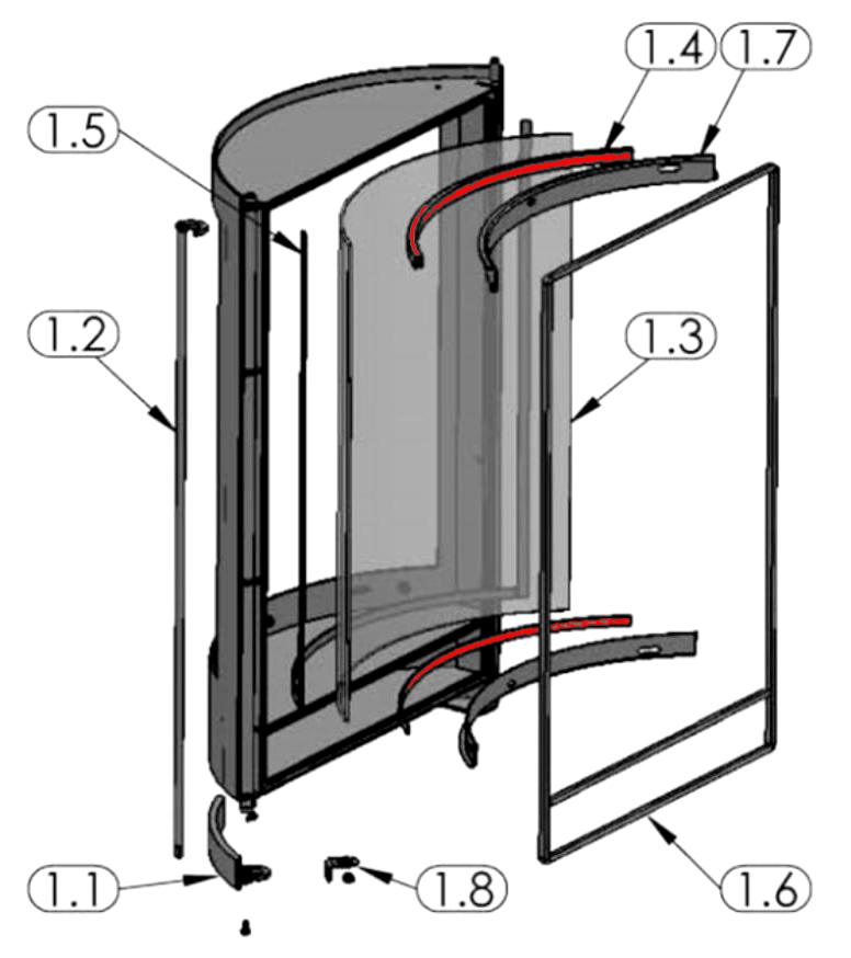 Oranier Polar 8 glasruit afdichting C