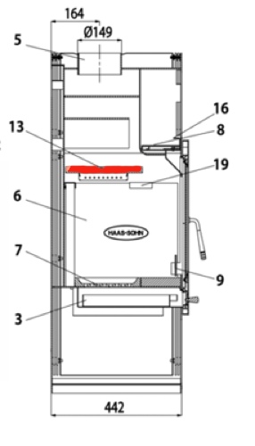Haas-Sohn Vestre 268.17 vlamplaat