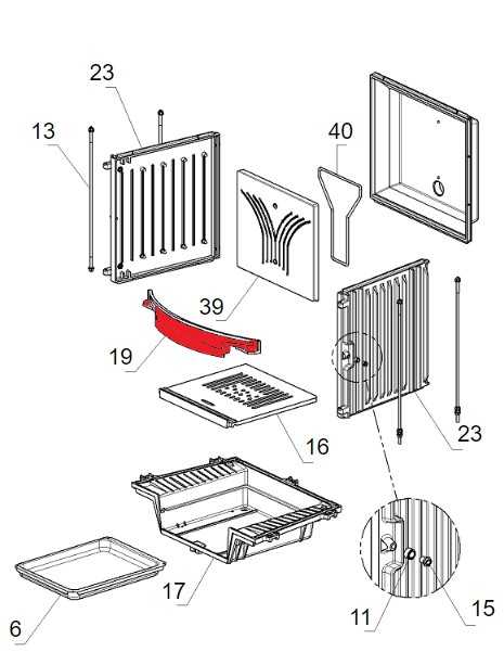 La Nordica Focolare 70 Tondo houtvanger C