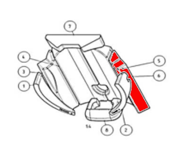 Austroflamm Clou compact Pellet Seitenstein rechts hinten Brennraumstein