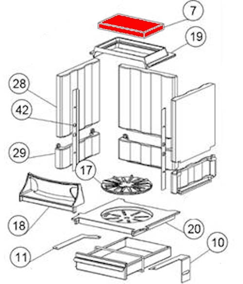 La Nordica Cortina Forno vlamplaat