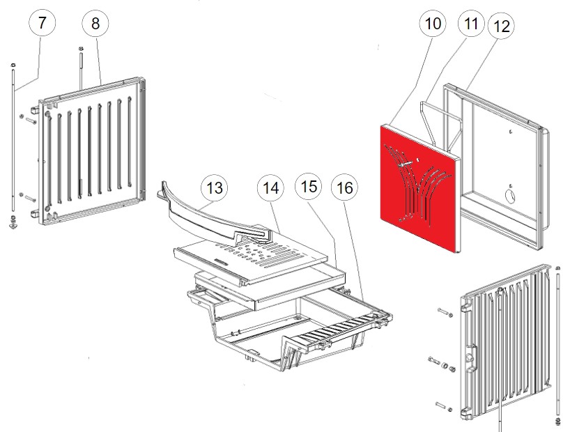 La Nordica Focolare 70 Tondo Achterpaneel B