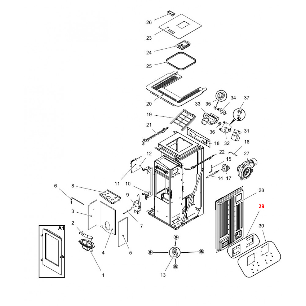 Haas-Sohn Pallazza III 534.08 afdichting inspectiedeksel Set