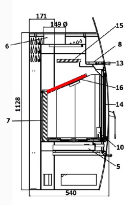 Haas-Sohn Tampere 262.15 vlamplaat onder