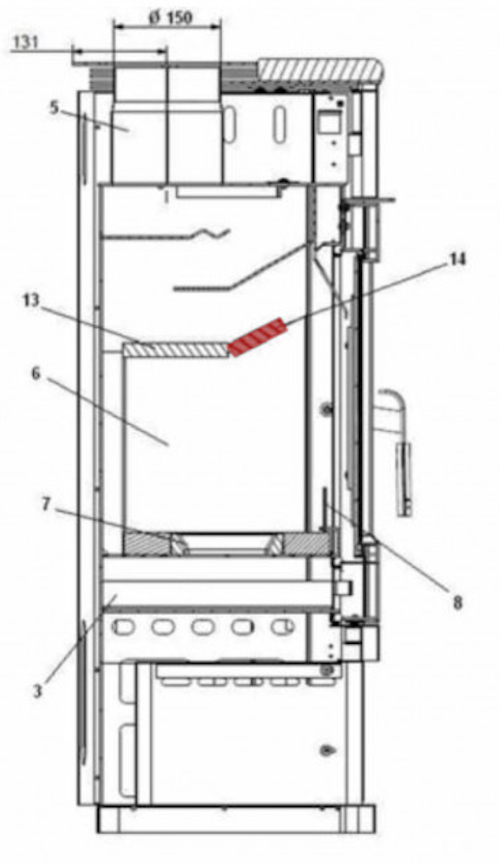 Haas-Sohn Merida 305.15 vlamplaat voorkant