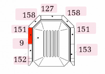 Haas-Sohn Verona 263.15 Zijsteen links achteraan