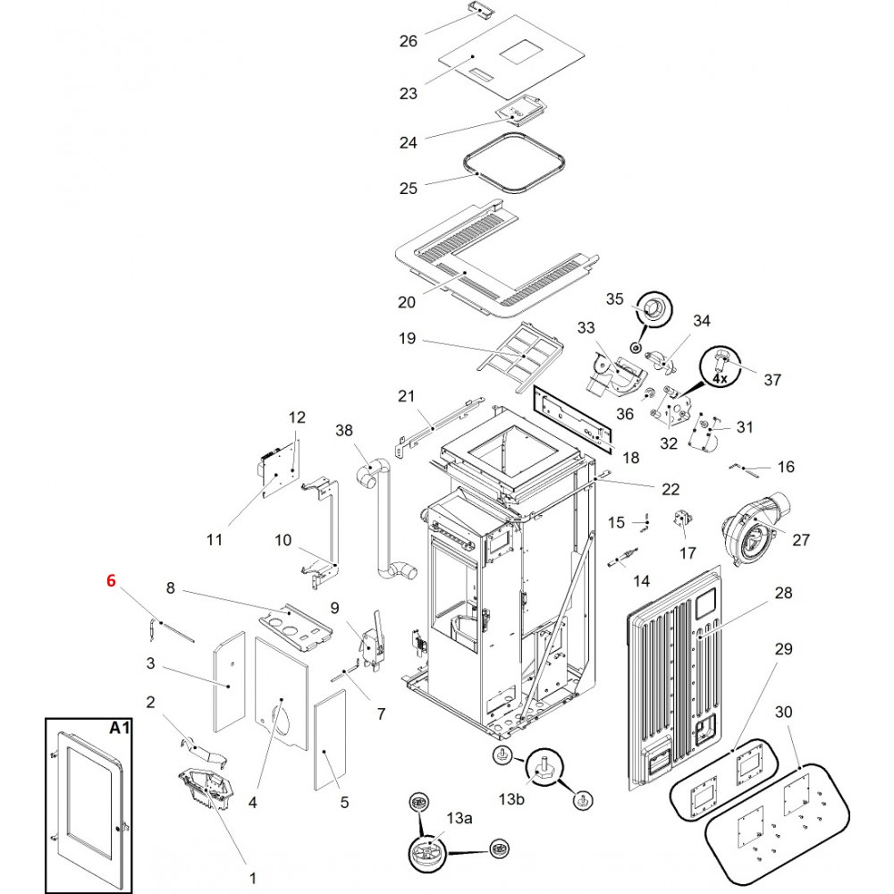 Haas-Sohn Pallazza III RLU-PGI 520.08 Vlamtemperatuursensor
