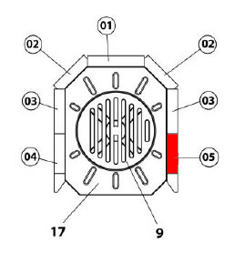 Haas-Sohn Husum 206.15 Zijsteen rechts voorkant