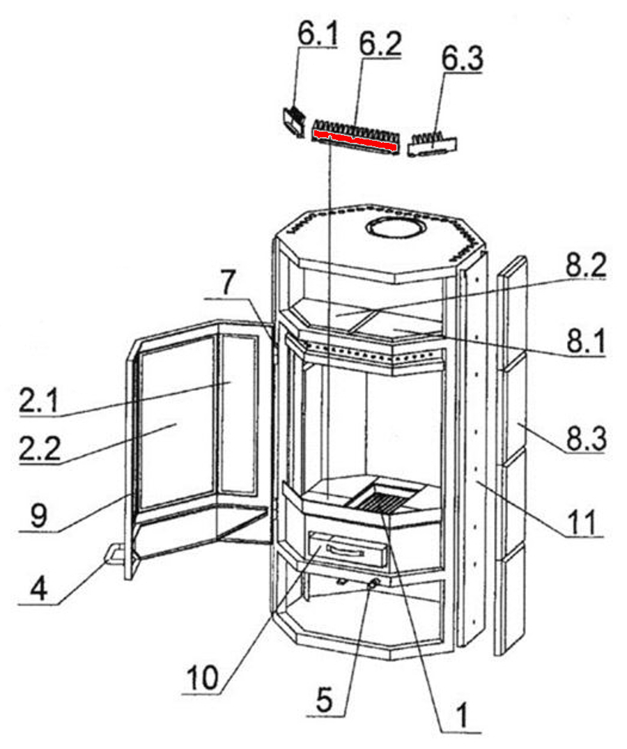 Oranier Tampere 8 houtvanger midden