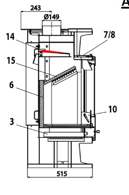 Haas-Sohn Bergamo 267.17 vlamplaat boven
