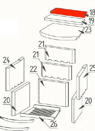 Fireplace Barcelona vlamplaat boven