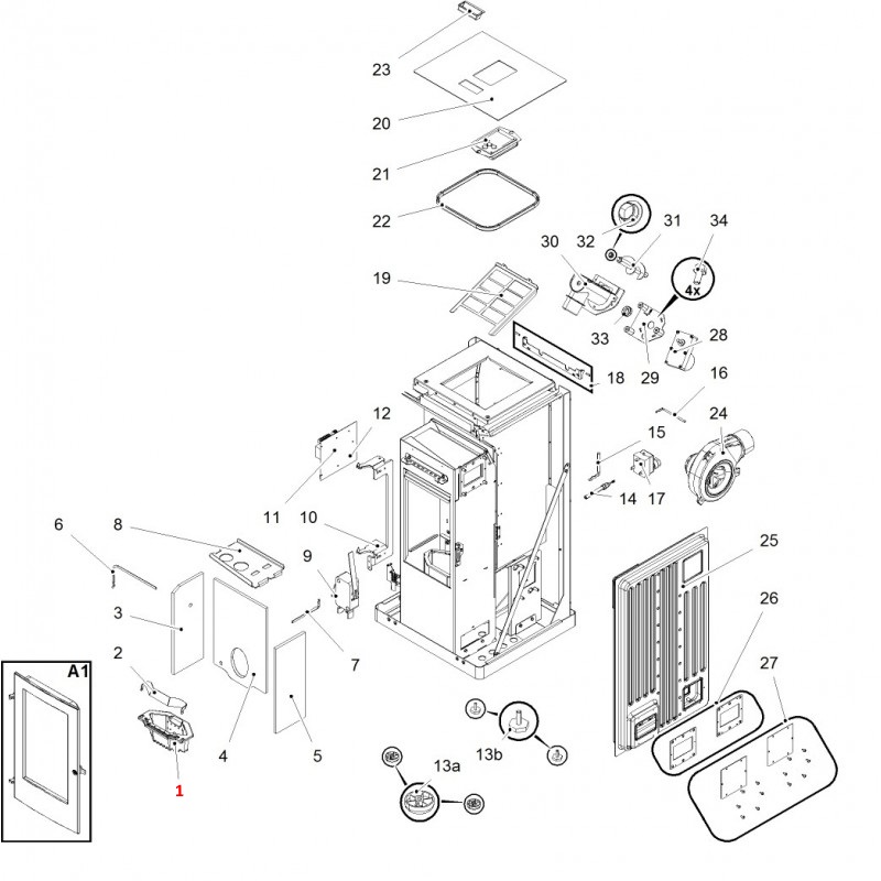 Haas-Sohn Pelletto III 434.08 branderpot