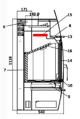 Haas-Sohn Argentum 210.15 vlamplaat boven