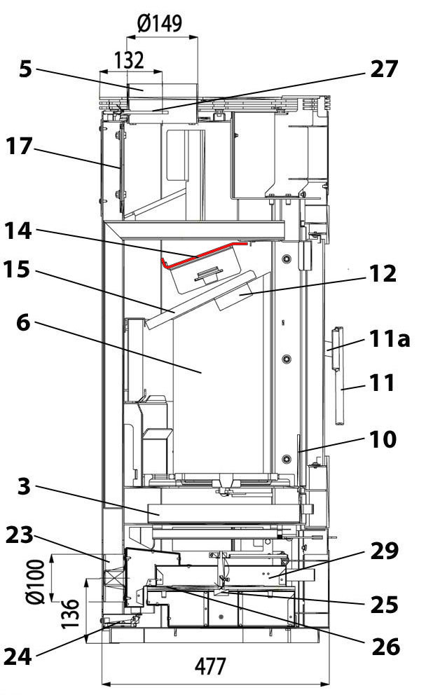 Haas-Sohn I 3020 vlamplaat boven