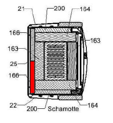 Haas-Sohn Andro 307.15 Achterste muur steen links
