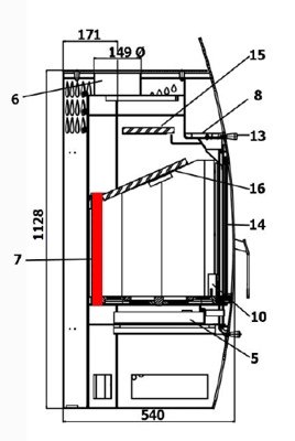 Haas-Sohn Argentum 210.15 Achterste muur steen