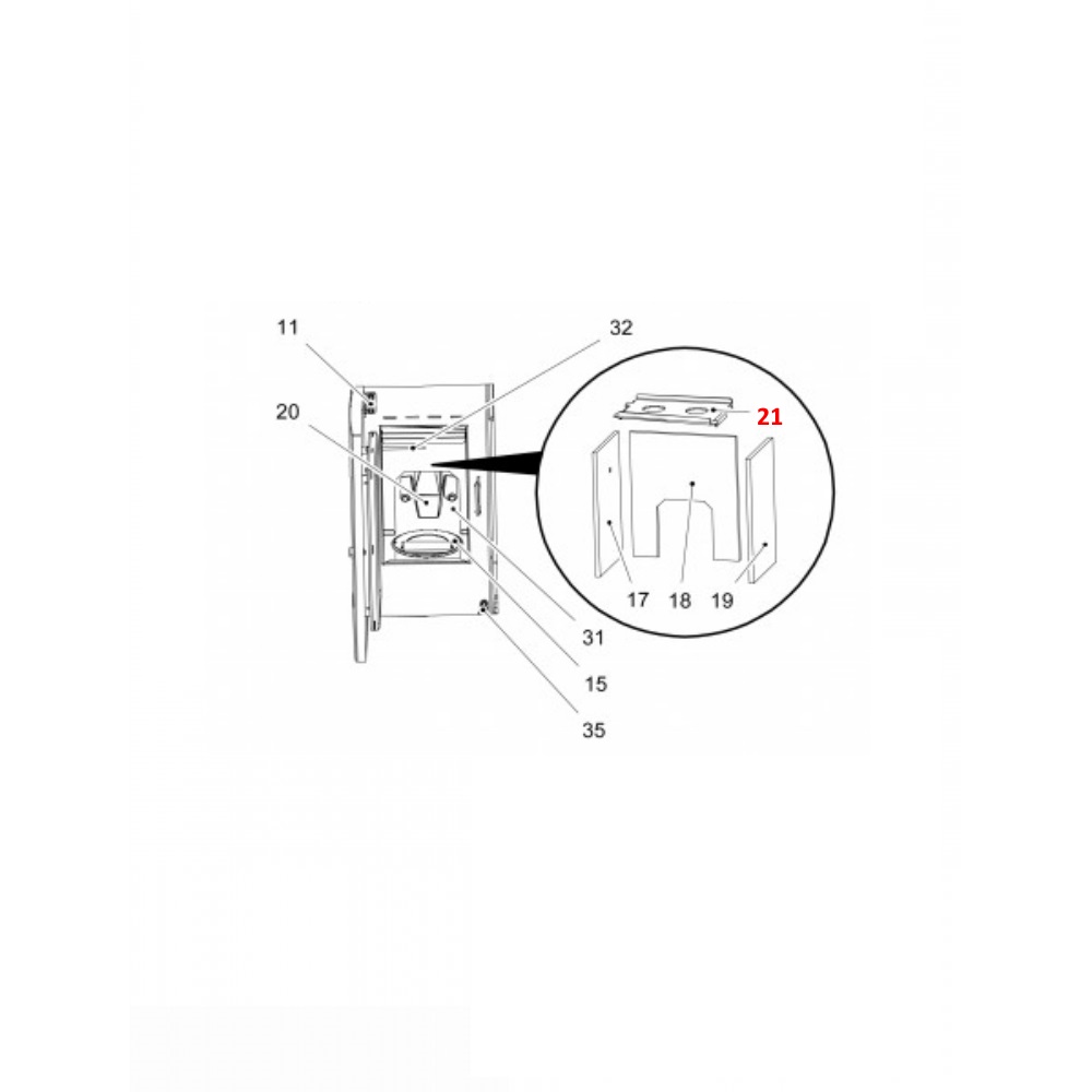 Haas-Sohn Pelletto 417.08 vlamplaat