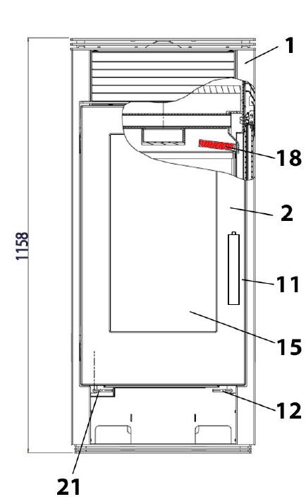 Haas-Sohn Panorama 255.15 vlamplaat onder rechts