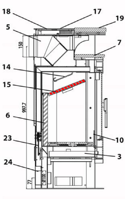 Haas-Sohn Nordal 249.17 vlamplaat onder