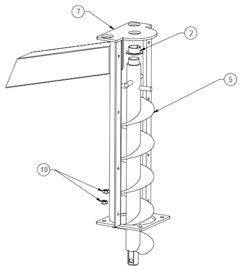 Extraflame HP15 lagerbuis voor vijzel