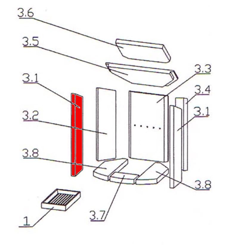 Oranier Polar Type 4654-6 Zijsteen links voorkant D