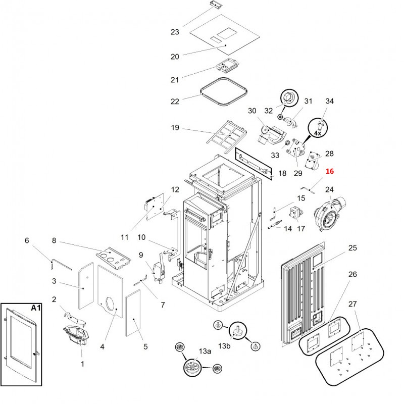 Haas-Sohn Pelletto III 434.08 Thermische sensor
