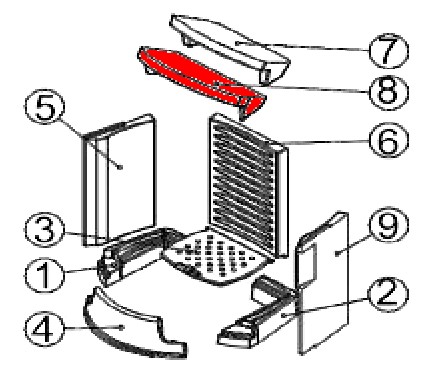 Austroflamm Torso vlamplaat voorkant