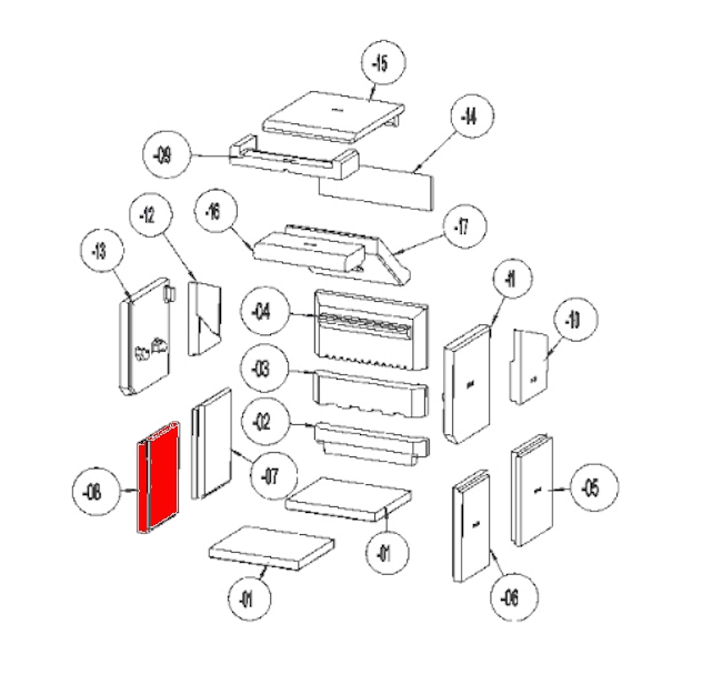 Leda Brillant H4 W Zijsteen links onder voorkant A