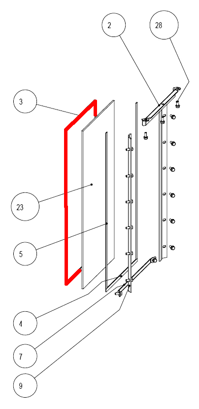 Austroflamm Glass glasruit afdichting Set