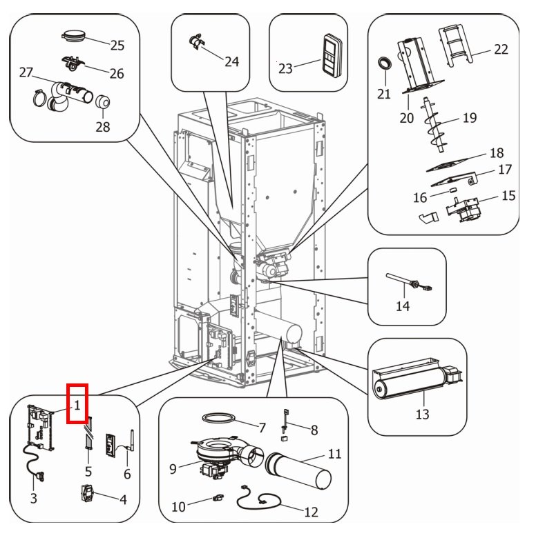 MCZ CLUB 2.0 COMFORT AIR moederbord Hottoh 145