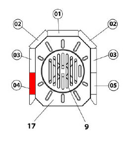 Haas-Sohn Husum 206.15 Zijsteen links voorkant