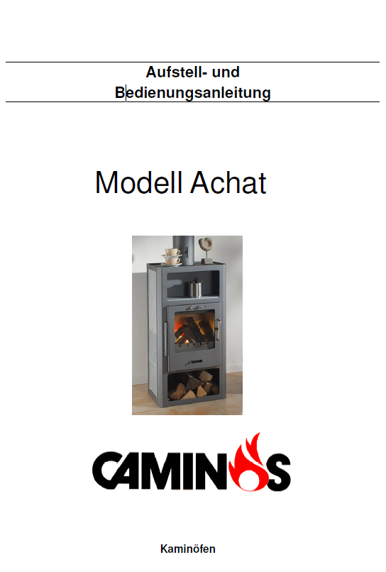 Caminos Achat Gebruiksaanwijzing