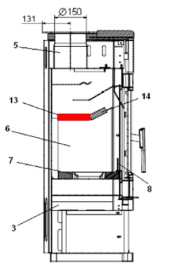 Haas-Sohn Aversa 307.15 vlamplaat achteraan