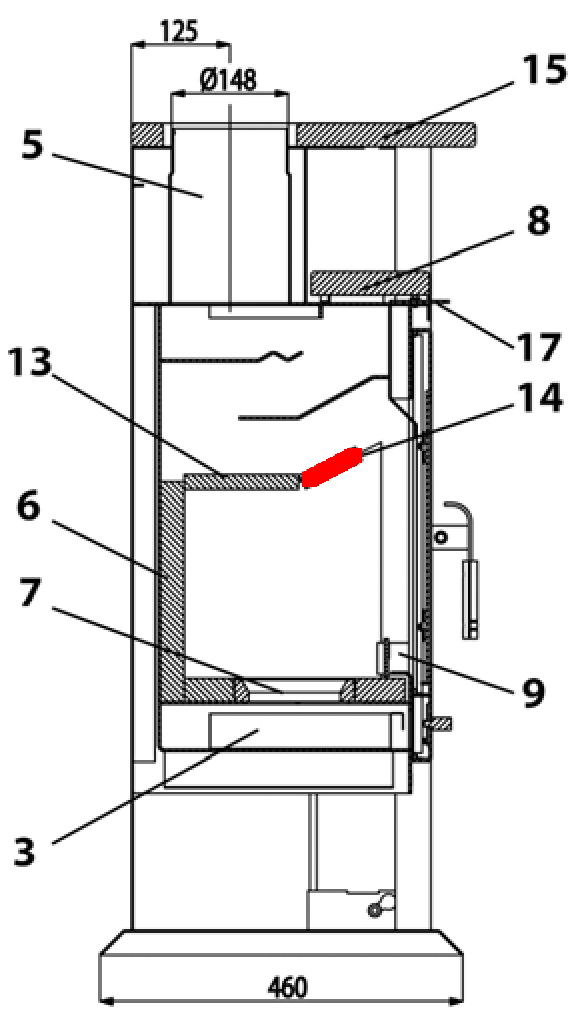 Haas-Sohn Viterbo 3 275.15 vlamplaat voorkant