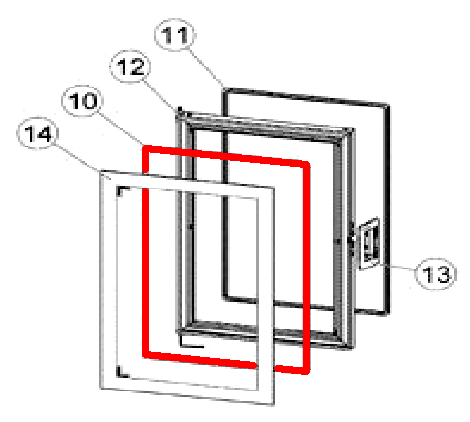 Austroflamm Ray Xtra glasruit afdichting