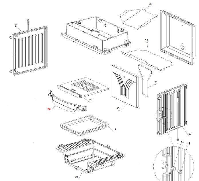 La Nordica Focolare 70 Tondo houtvanger D