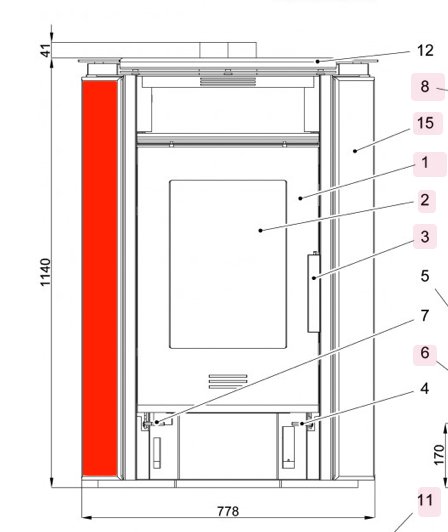 Haas-Sohn Kuopio 265.17 Zijpaneel links Serpentino