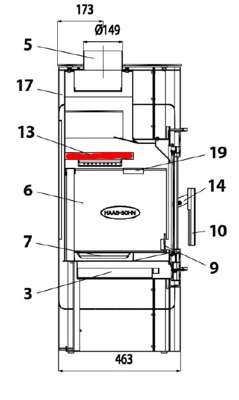Haas-Sohn Cers 469.17 vlamplaat