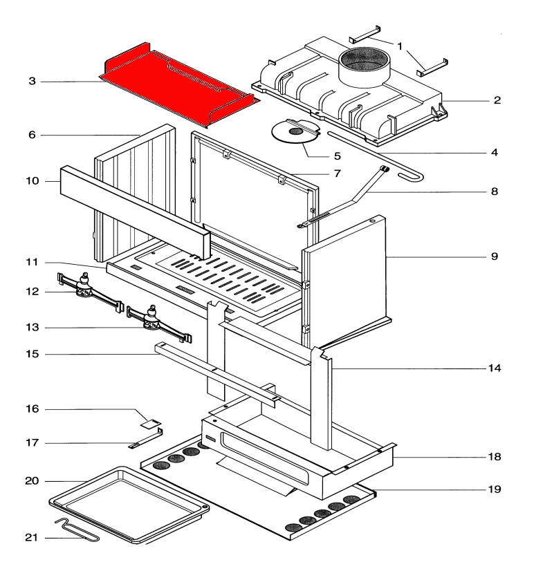Supra HF 120 C vlamplaat