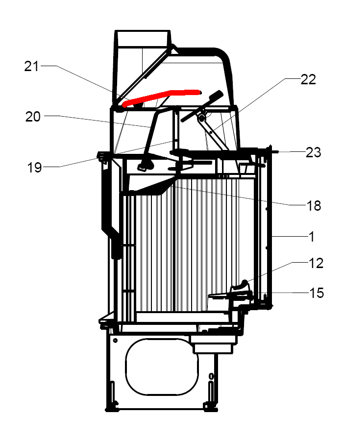 Leda Madura 301 vlamplaat boven B