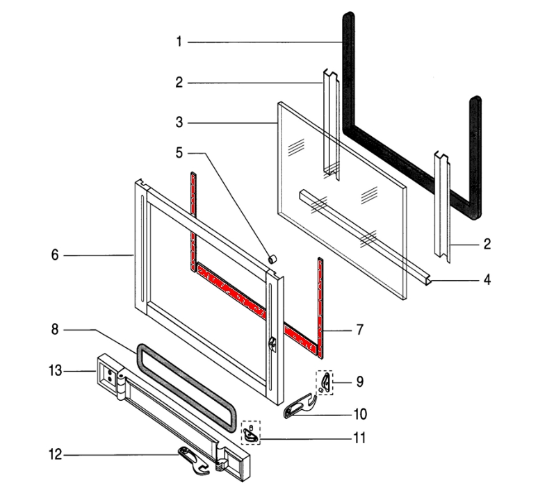 Supra F 148 C glasruit afdichting