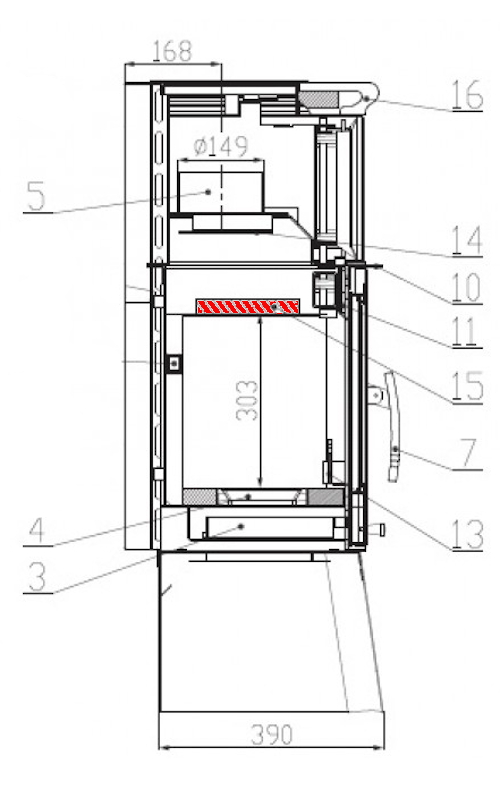 Haas-Sohn Treviso II 339.15 vlamplaat
