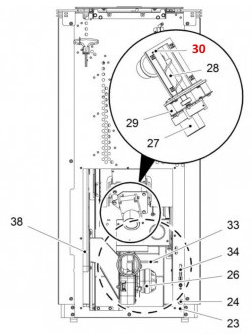 Haas-Sohn Pelletto II 434.08 lagerbuis voor vijzel boven